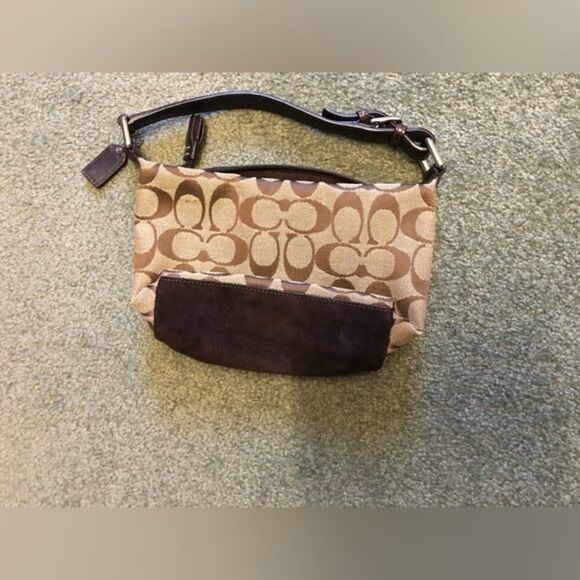 COACH handbag brown and tan mini size - Picture 2 of 2